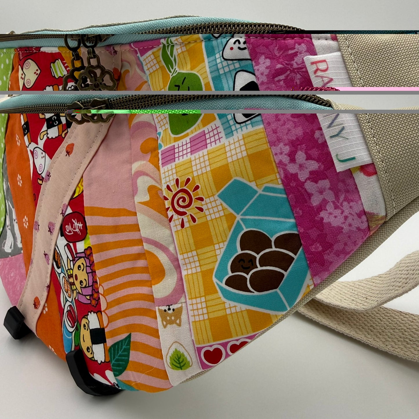 Patchwork Sling Bag – Colorful Quilted Crossbody Fanny Pack