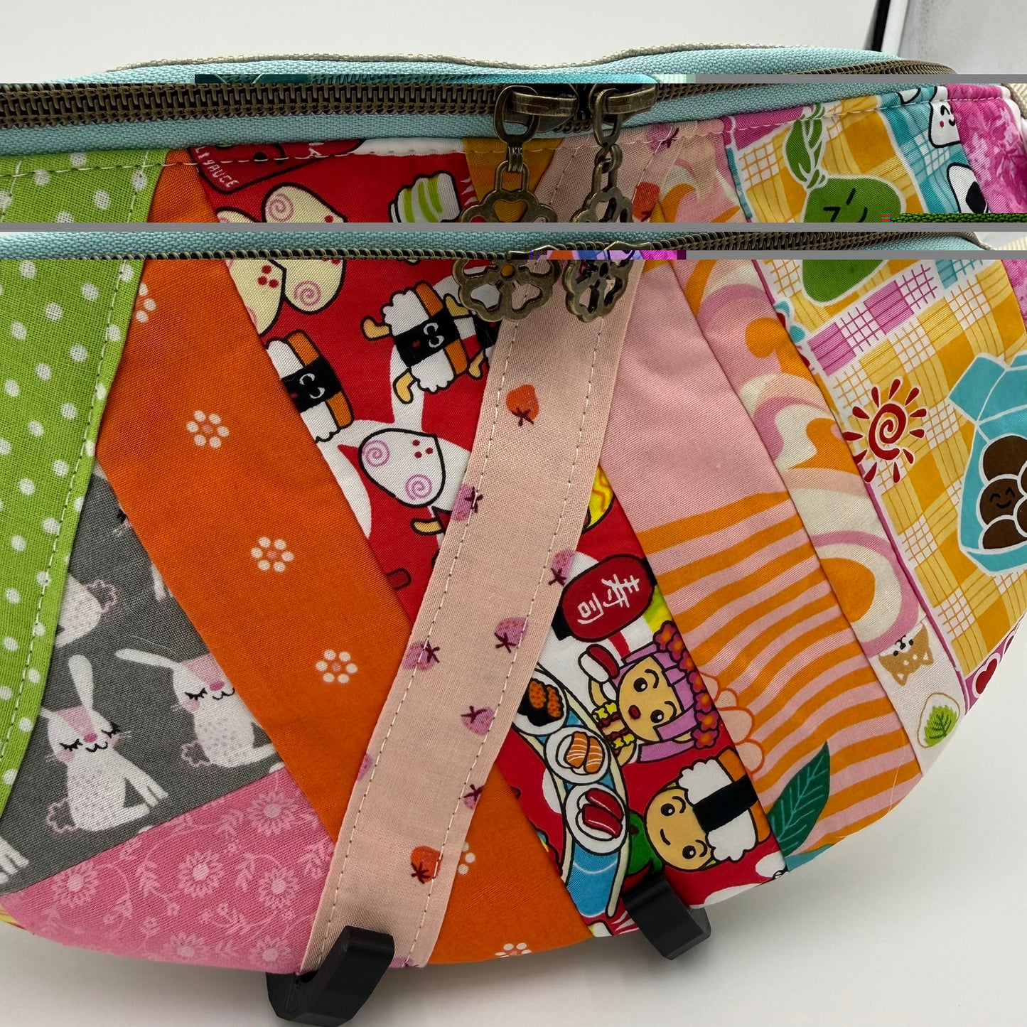 Patchwork Sling Bag – Colorful Quilted Crossbody Fanny Pack
