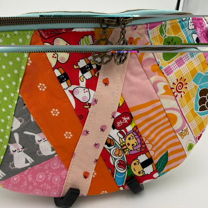 Patchwork Sling Bag – Colorful Quilted Crossbody Fanny Pack